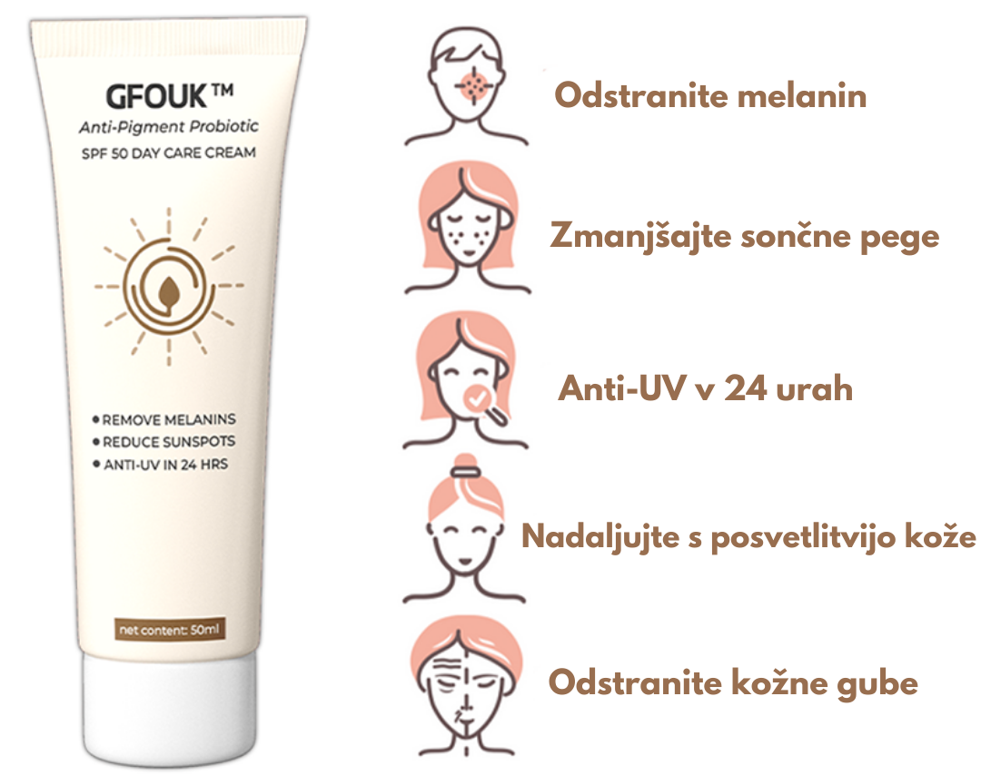 GFOUK™ Anti-Pigment Probiotična dnevna krema s SPF 50